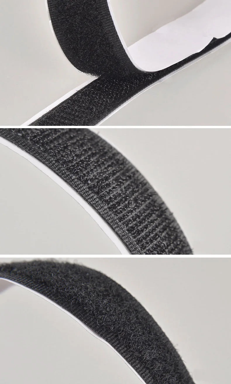 5M Strong Self-adhesive Hook and Loop Fastener Tape Magic Nylon Sticker Straps with Glue for DIY Craft Accessories 20/25/30/50mm