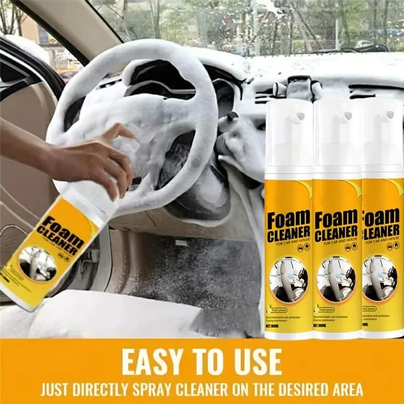 1or3PCS Multi-Functional Foam Cleaner Set: Wash for Automotive Interior Upholstery Plastic Instrument Panel Steering Wheel parts