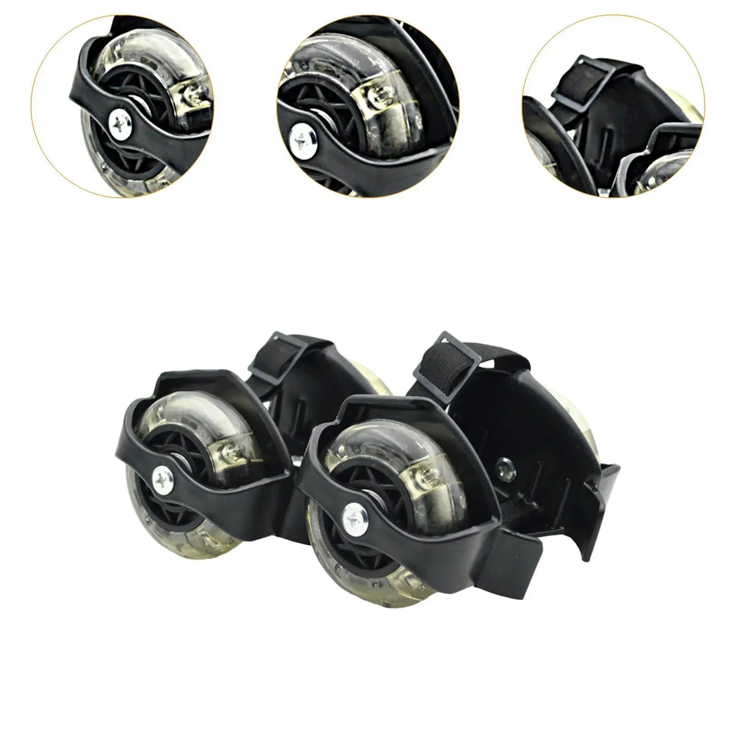 Heel Wheels Sturdy Flashing Roller Shoes Heavy Duty Shine Roller Skating 1 Size Fits Most Adjustable for Boys Kids Girls Child