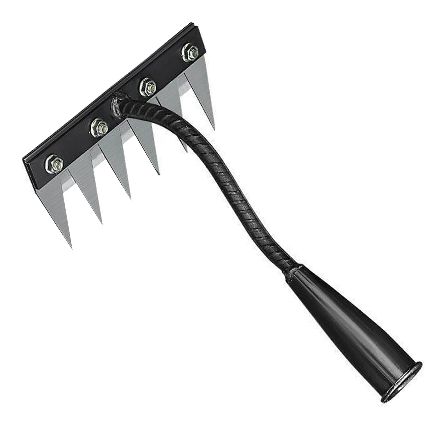 5/6/7/8 Teeth Garden Weeding Rake Carbon Steel Removable Rake Soil Hoe Agricultural Straw Rake Multi Purpose Weeding Tools