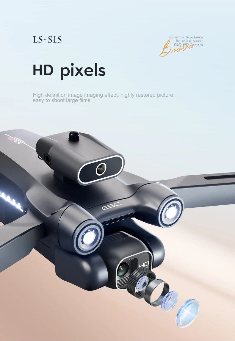 S1S Drone 5G Wifi 4K Professional 8K HD Camera Brushless 360° Obstacle Avoidance Optical Flow RC Foldable Quadcopter Toys Gifts