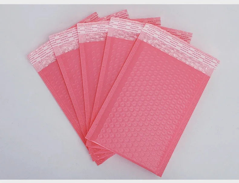 20Pcs Pink Poly Bubble Mailers Padded Envelopes Self Seal Padded Envelopes Gift Bags Black Packaging Envelope Bags For Book