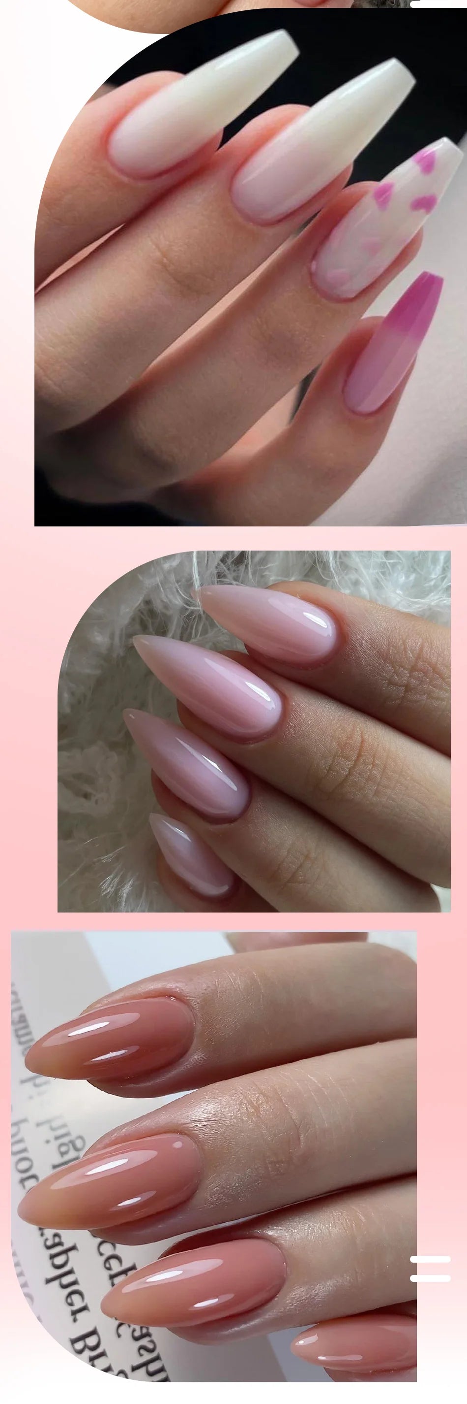 UR SUGAR 7ml Extension Gel White Pink Nude Semi Permanent Acrylic Extension Nail Art Hybrid Varnish UV Led Hard Gel Nail Polish