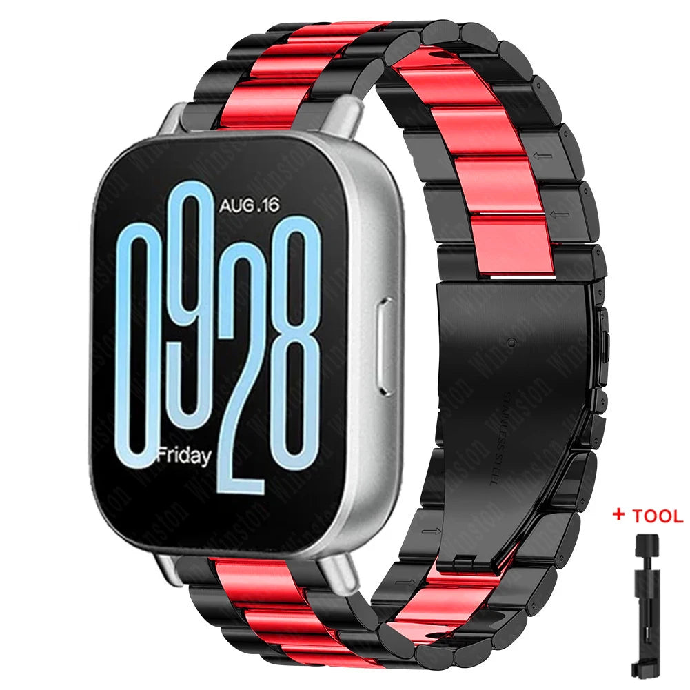 22mm Stainless Steel Strap for Redmi Watch 5 Active 5 Lite Metal Band for Xiaomi Redmi Watch 3 Active 3 Lite Bracelet Wristband