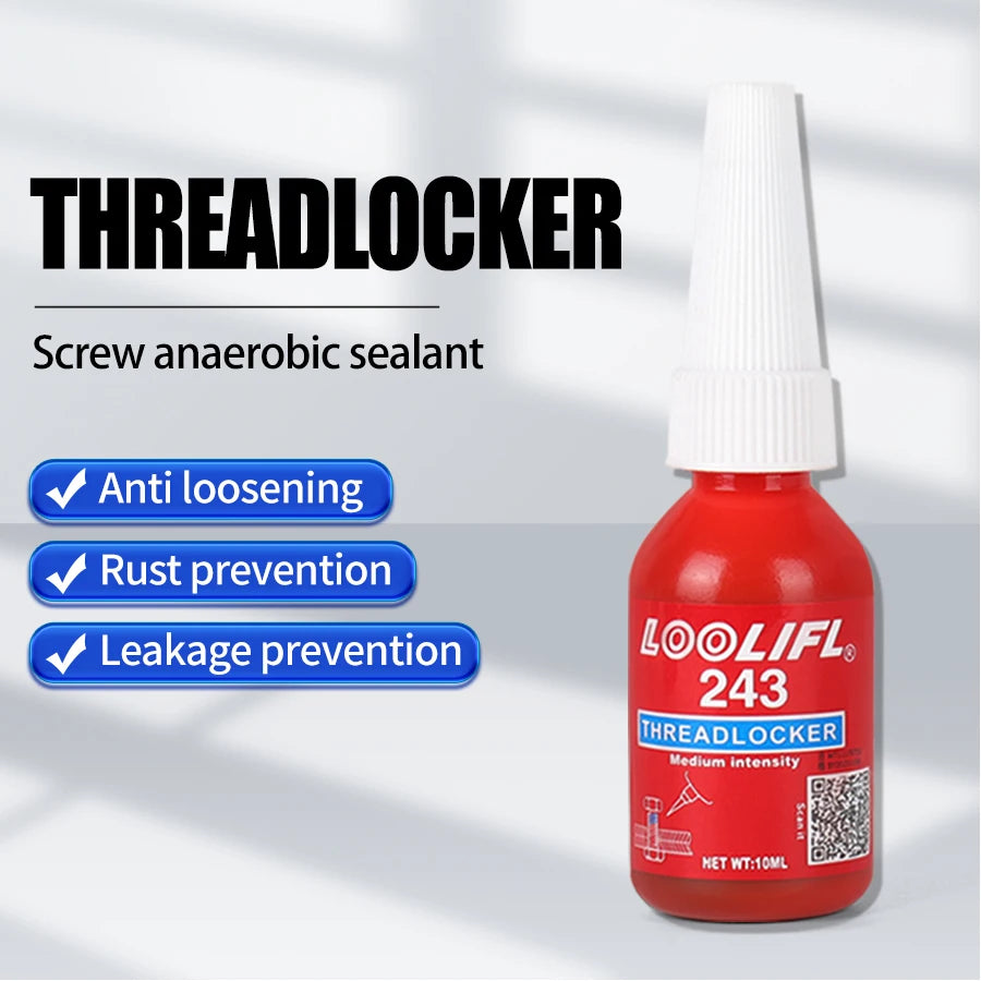 10ml LOOLIFL 243 Screw Adhesive 243 Anaerobic Glue Anti-loose Anti-slip sealingThread Locking Agent Anti-slip caulk sealers