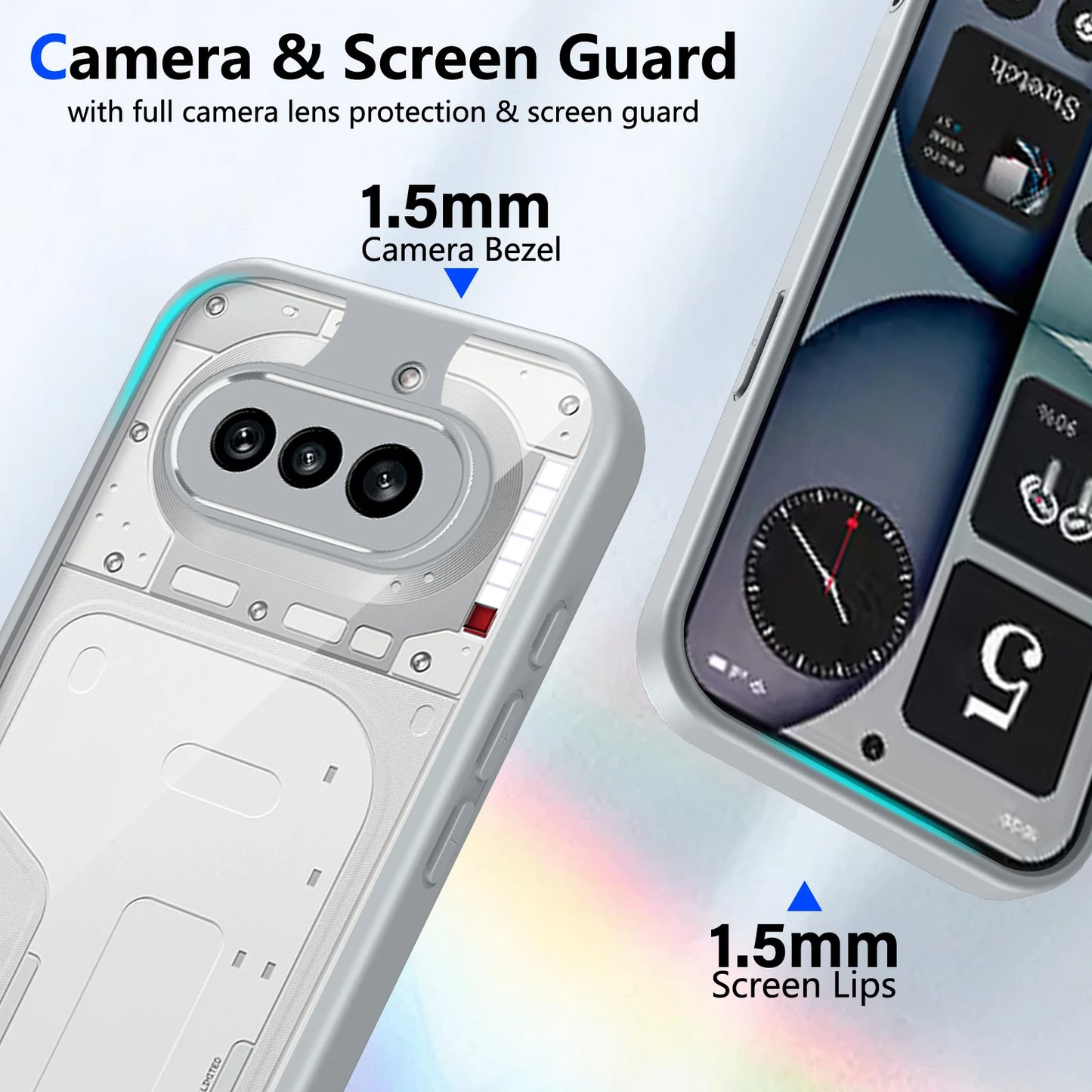 Nothing Phone 4A Case Plating Silicone Bumper Shockproof Clear Back Cover Hard Phone Case for Nothing Phone 4A Phone4A 2026 A069