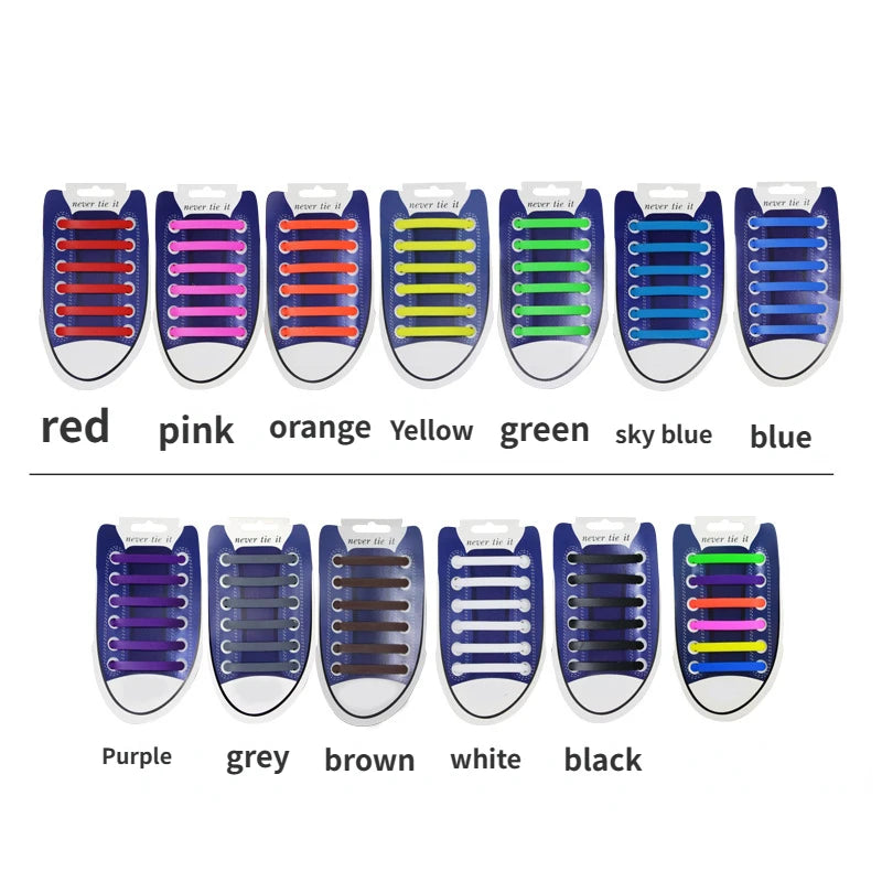 Adult elastic shoelaces, no tie, no tie, arrow shaped sports silicone shoelaces, lazy casual shoelaces