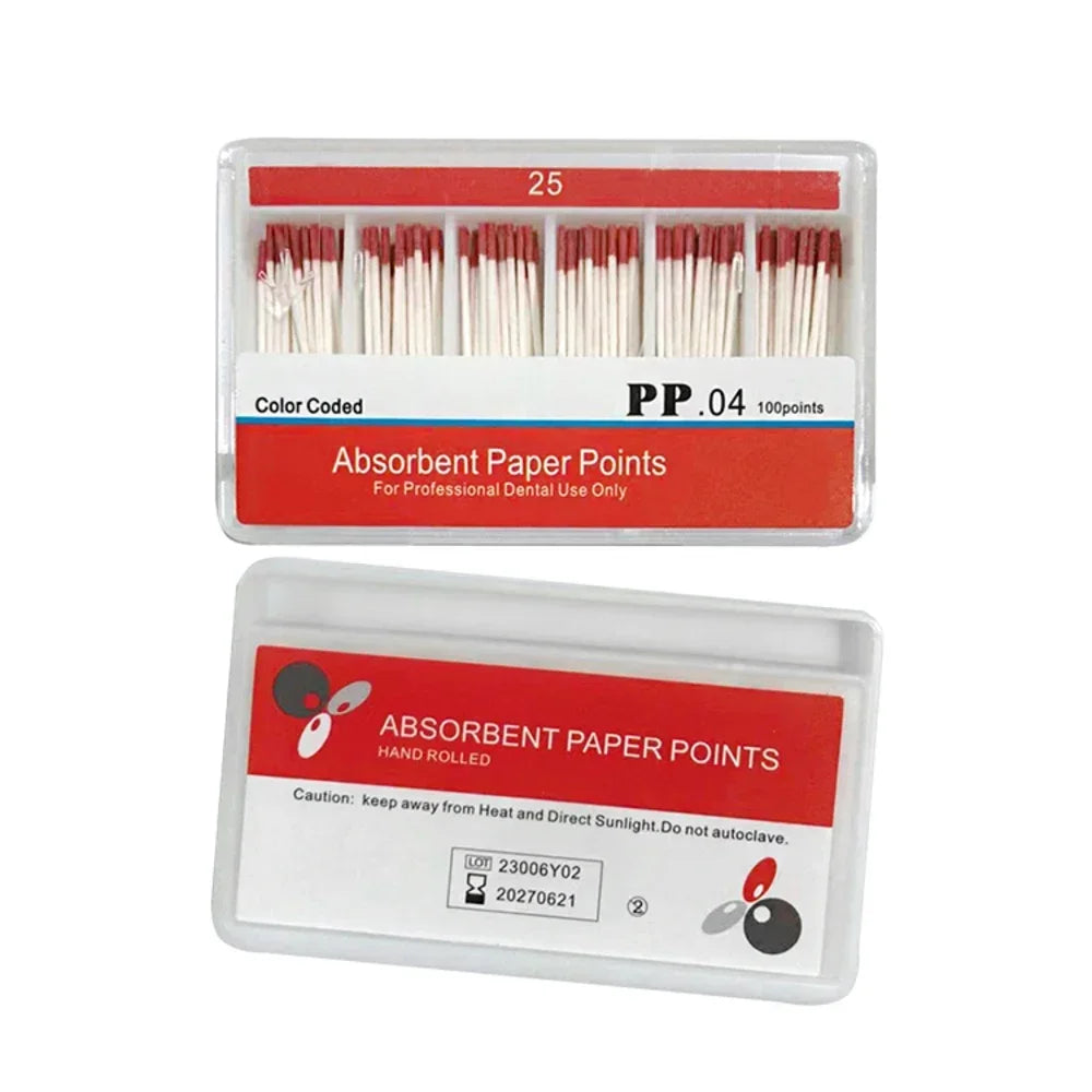 Dental Absorbent Paper Points Moisture Absorbing Paper Tips Taper 0.02 0.04 0.06 F1 F2 F3 Dental Clinics Consumables