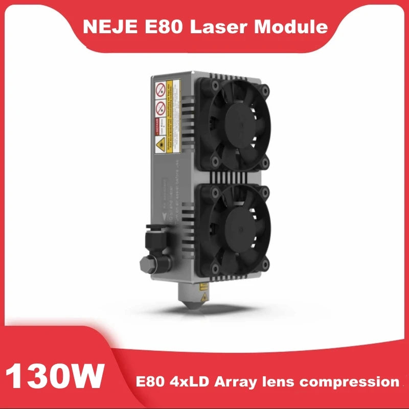 NEJE E80 130W Fixed-Focus Laser Module for Cutting and Carving - Matrix Optical System - Top-notch Undamaged Diode Structures