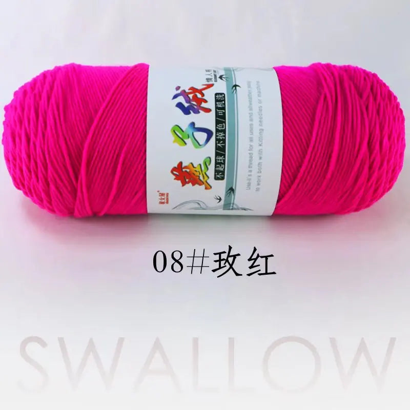 1Pc 200g Milk Cotton yarn for hand knitting Acrylic Crocheting Thread Yarn Crochet Doll sweater bag blanket slipper