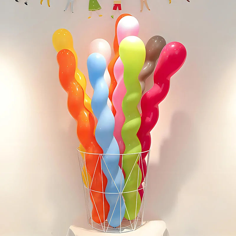 20/50Pcs Multicolor Spiral Long Balloon Unique Twist Spiraal Latex Balloon Wedding Happy Birthday Holiday Decorations Kids Toys