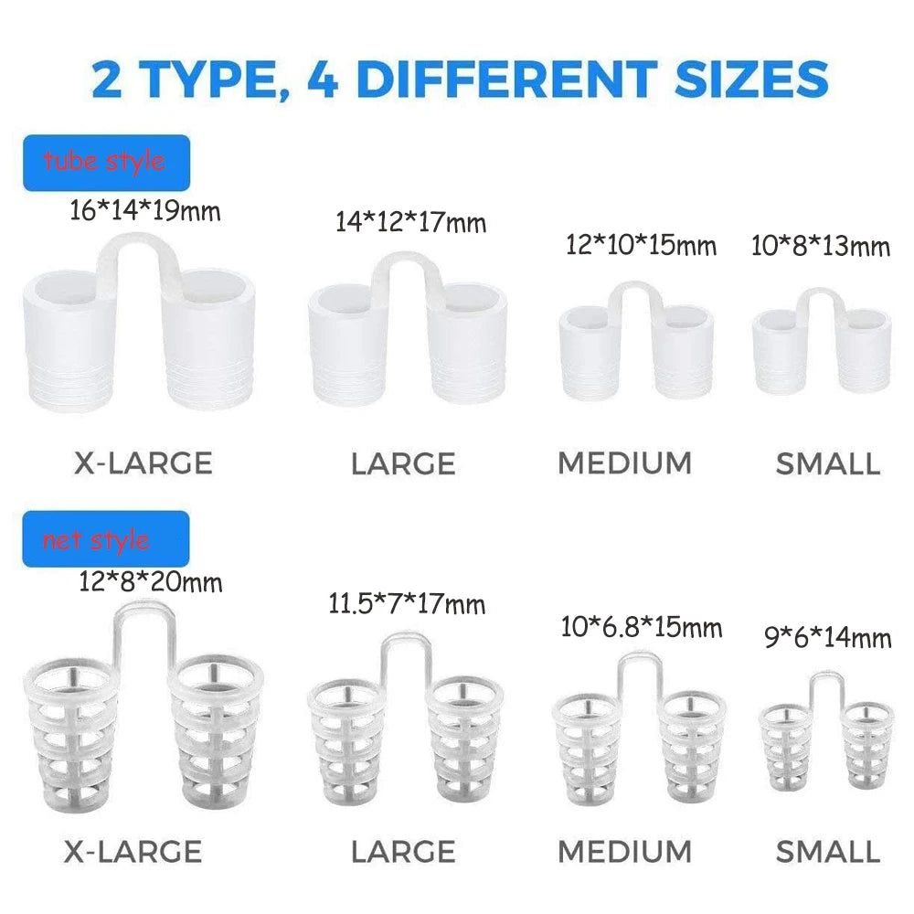 8PCS Silicone Anti Snoring Device Prevent Snoring Sleeping Prevent Nasal Congestion Snoring Nose Clip Easy Breathe Improve Sleep
