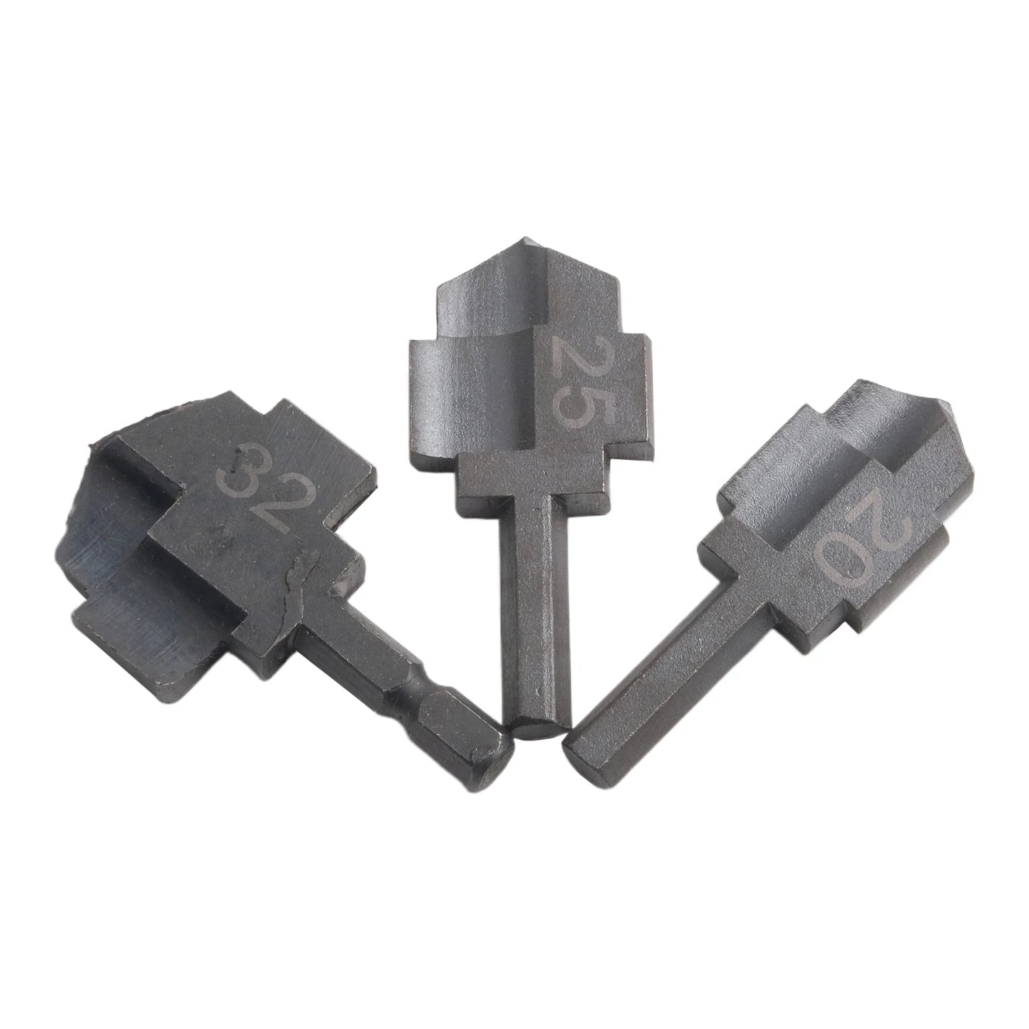 3pcs PPR Lifting Drill Bit Step Socket Water Pipe Expansion Connector Drill Punch Plumber Reamer Ream Hole Elbow Tee Tool