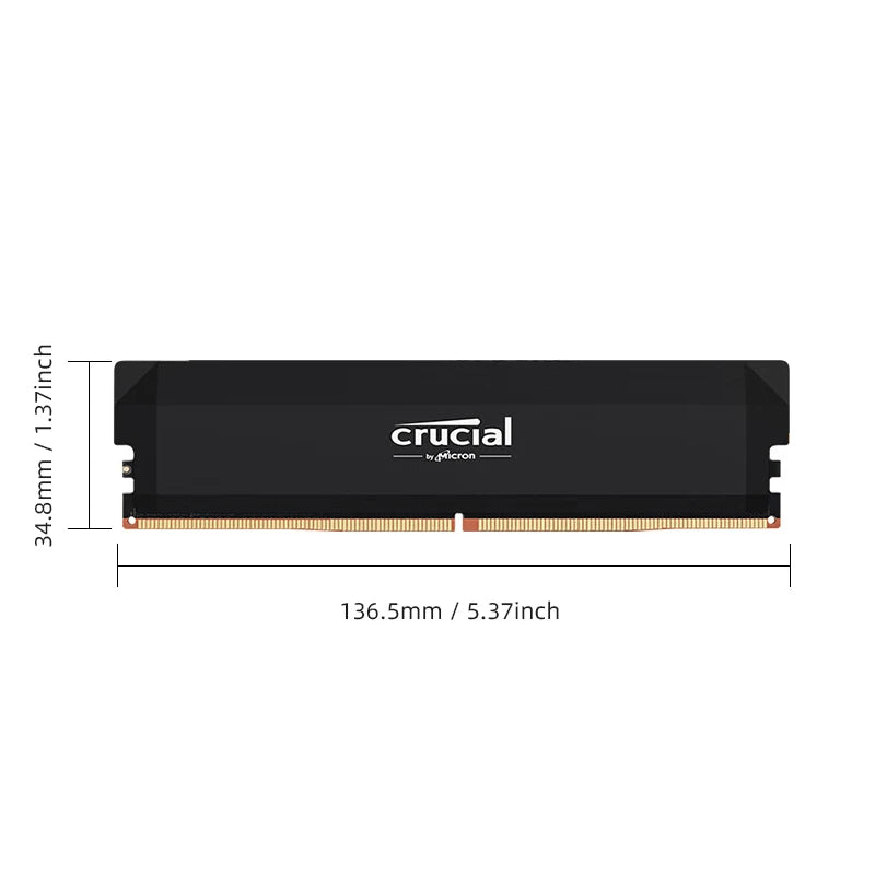 Crucial Pro DDR5 RAM 16GBx2 6400MHz 6000MHz Overclocking Desktop Gaming Memory Intel XMP 3.0 & AMD EXPO Compatible for PC Gamer