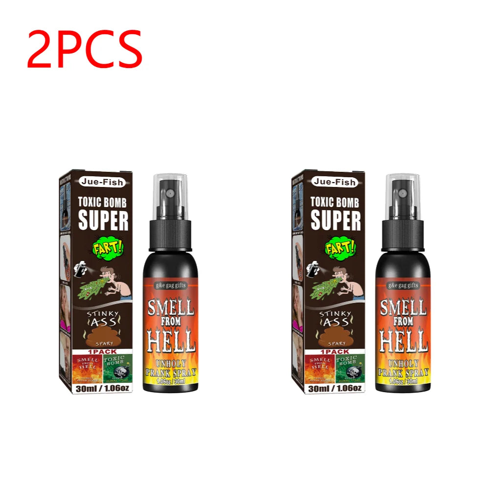 30ml Fart Gag Spray Prank Joke Plastic Spray Can Stink Party Supplies Stinky Fart for Adults Kids Non Toxic Halloween Funny Toys