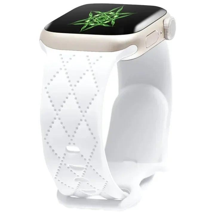 Engraved Silicone strap For Apple Watch Band 42mm 44mm 45mm 41mm 49mm 40mm bracelet correa iwatch Series 8 9 SE 7 6 5 4 3 Ultra