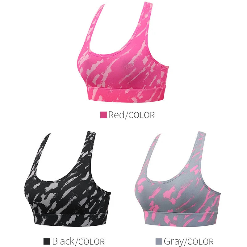 Women Wireless Fitness Yoga Sports Bra For Running Gym Padded push up for Women Top Bh Athletic Vest brassiere Large Bralette