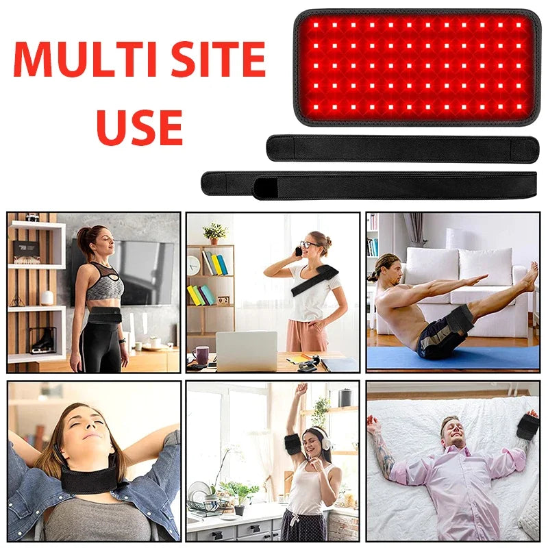 Red Infrared Light Therapy Pad 660nm 850nm LED Health Care for Face and Body Back Knee Hands Feet Relief Heat Pad Portable