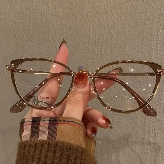 Women's Y2K Anti-Blue Light Glasses Oval frame Lightweight Frames Statement Frames