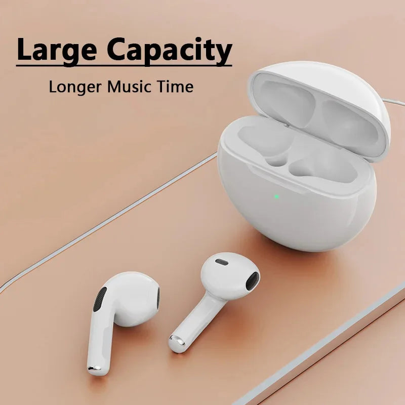 Pro6 Bluetooth Headphones Wireless Bluetooth Headset with Mic Earbuds Waterproof Noise Cancelling TWS Pro 6 Wireless Earphones