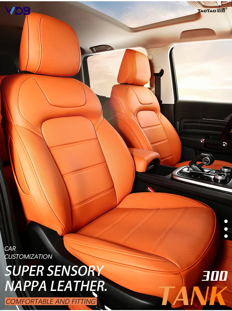 Custom Car Seat Covers Full Set Leather For Tank 300 2021 2022 2023 2024 Auto Interior Styling Protector Accesories Styling