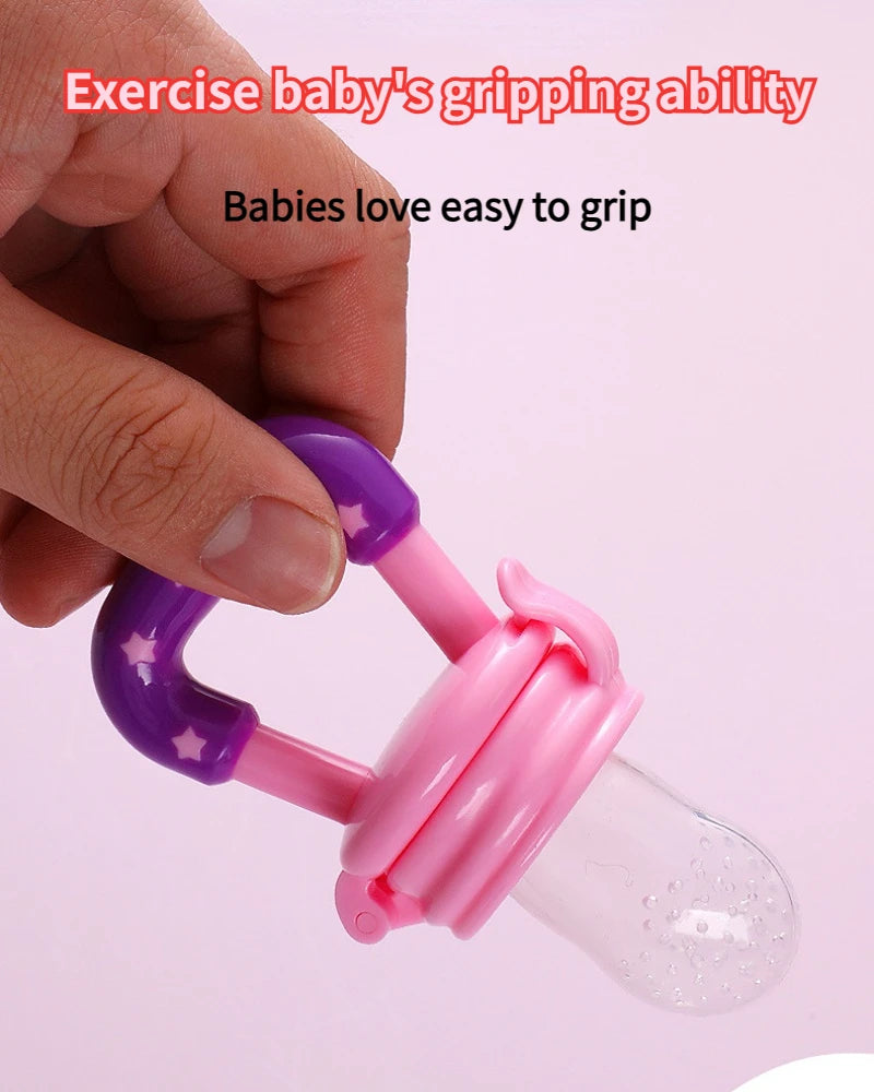 Baby Feeding Spoon Fruit Grinding Pacifier Complementary Bites Silicone Mesh Baby Feeding Tableware