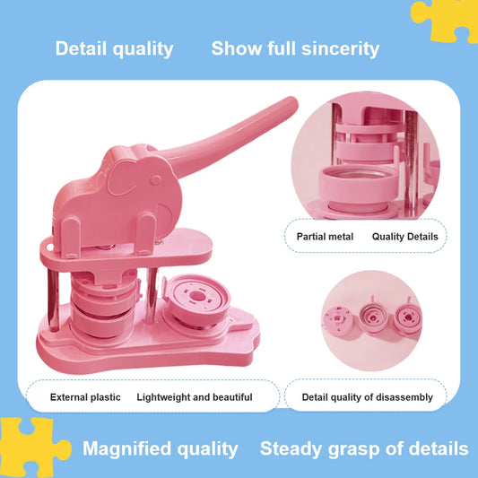 Badge Pin Button Maker Machine 58mm Magnetic Badge Set with 50Pcs Button Parts+Circle Cutter, Badge Press Maker Machine