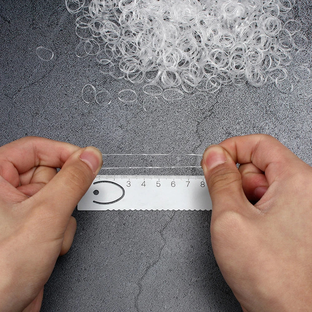 1500PCS Girls Disposable Rubber Band Boxed Elastic Hair Bands Headband Children Ponytail Holder Bands Kids Hair Accessories