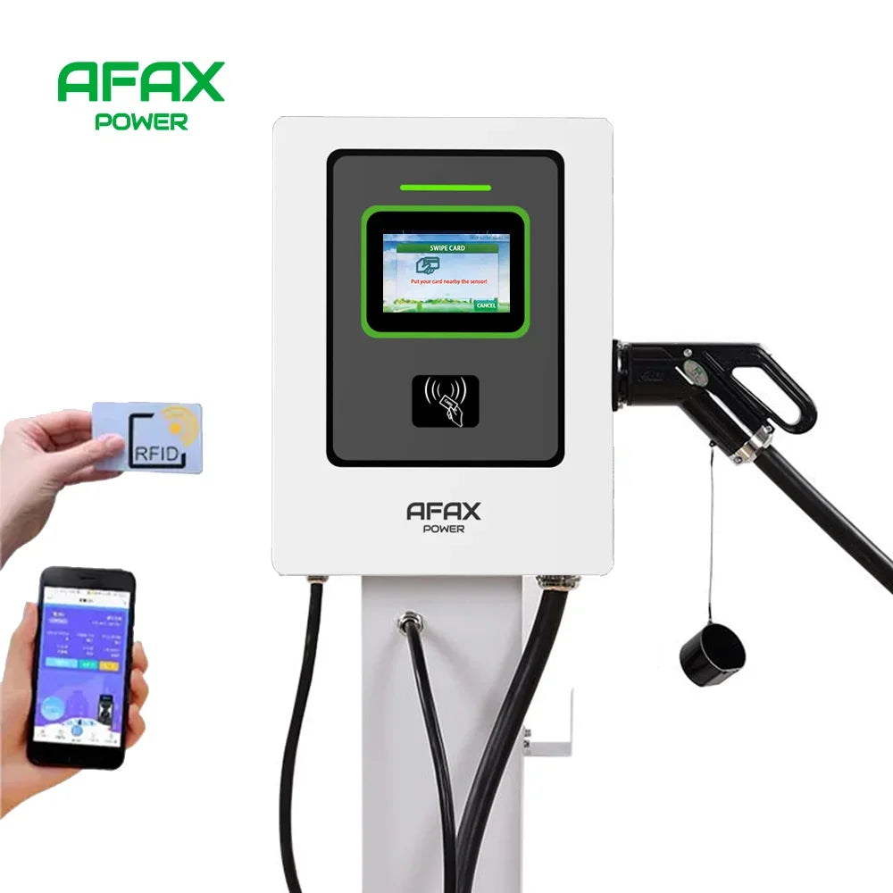 AFAX POWER CCS2 3phase 40KW EV Wall-mounted charging Station With LCD Touch Screen Display