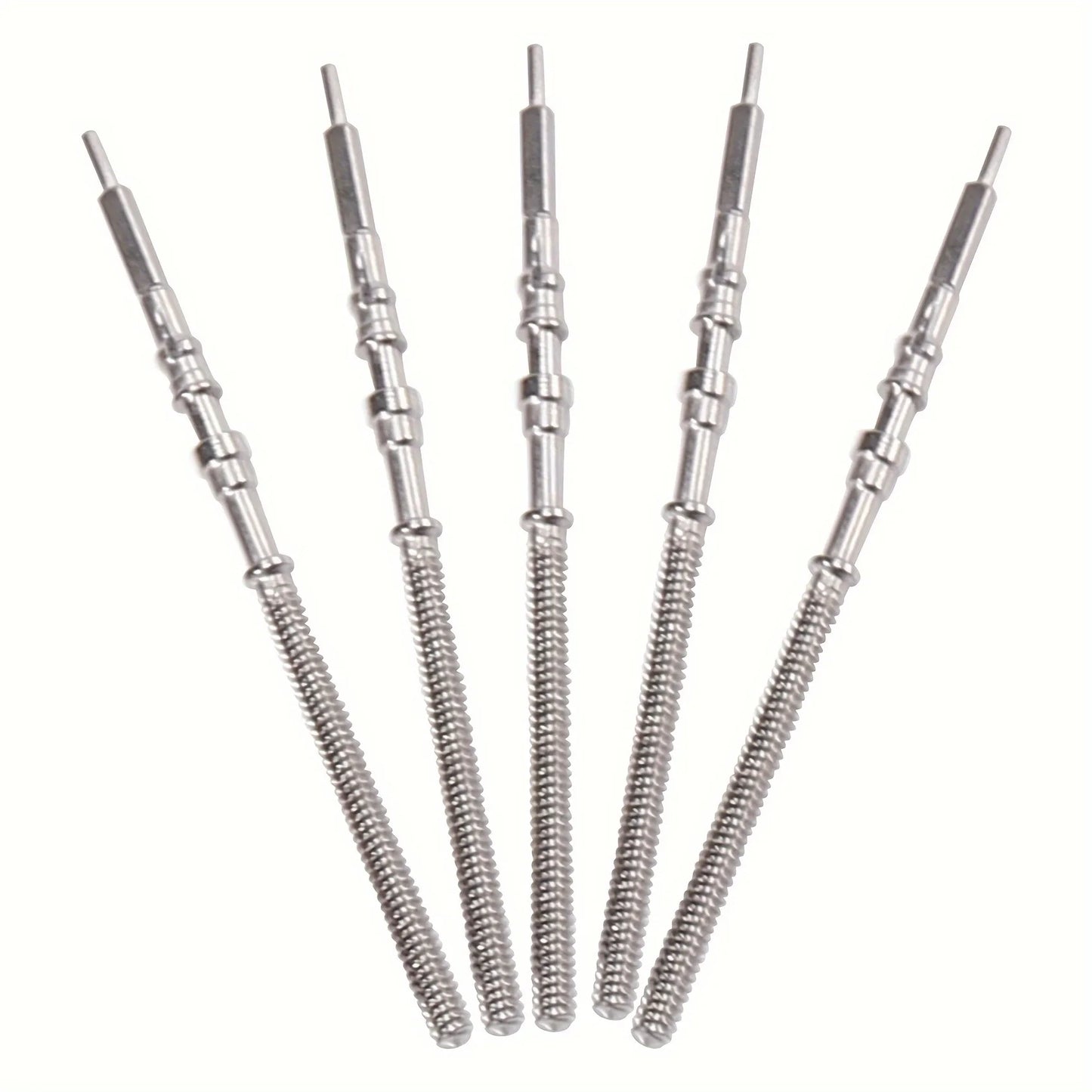 5Pcs Movement Watch Steel Stem Crown Kit Watch of Parts NH35 NH36 NH38 NH39 Movement Watch Stem Spare Parts 5Pcs Movement Watch