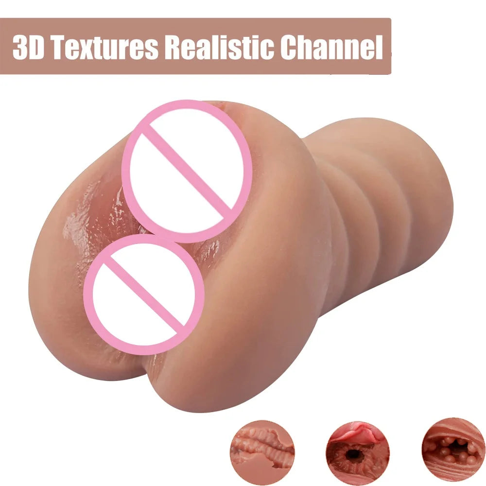 1 PC 3D Realistic Male Masturbation Pussy Sex Vagina Real Men Pussy Sextoy for men masturbstor adult Sex Products Stimulate