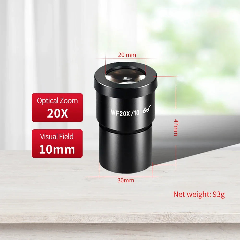 WF10X WF15X WF20X High eye point wide-angle  eyepiece for binocular triocular stereo microscope 30MM mounting interface