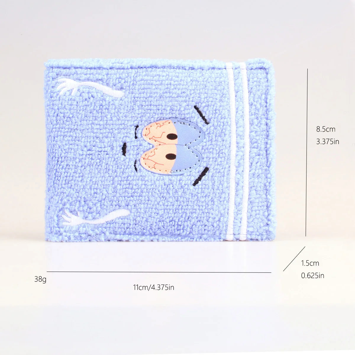 Towel cloth embroidered anime fashion wallet, designer personalized ID card holder