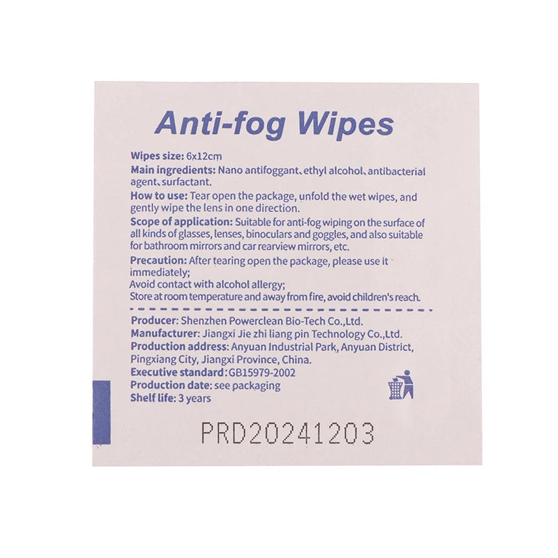 100Pcs/Box Glasses Cleaner Wet Wipe Disposable Anti Fog Misting Dust Remover Cleaning Lens Wipes Sunglasses Phone Screen