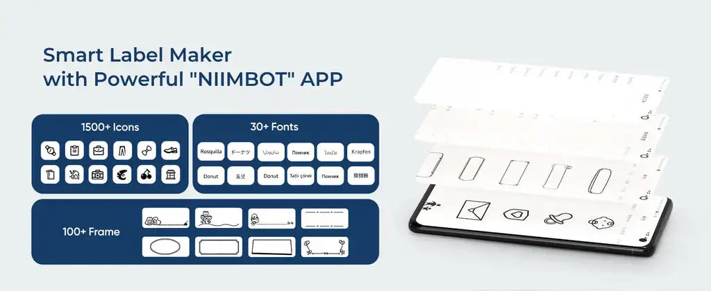 Niimbot B1 Mini Printer Portable Thermal Label Stickers Paper Printer Self Adhesive Bluetooth Mobile Sticker Label Maker Machine