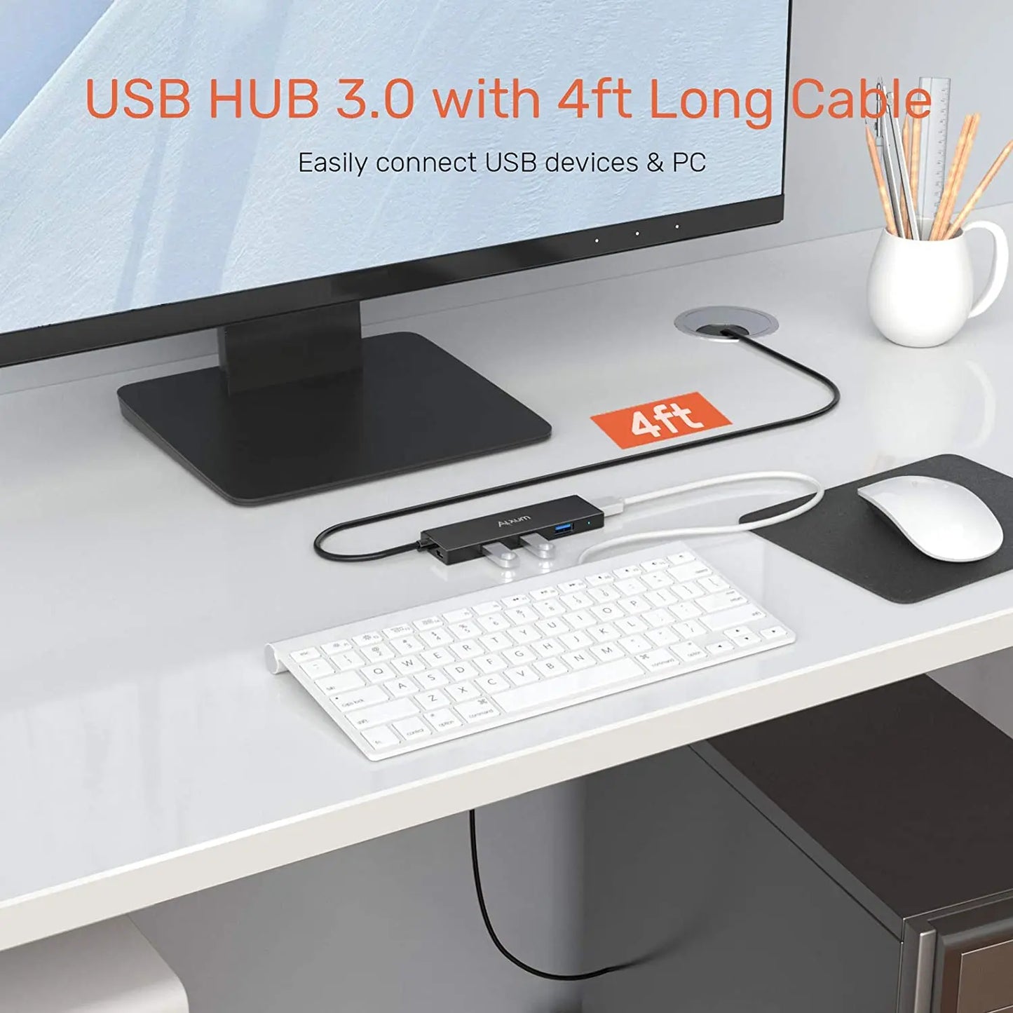 Alxum USB HUB Multi Ports Extension USB3.0 Splitter Adapter USB-A Docking Station for PC Laptop Mouse Keyboard usb Dlash Disk