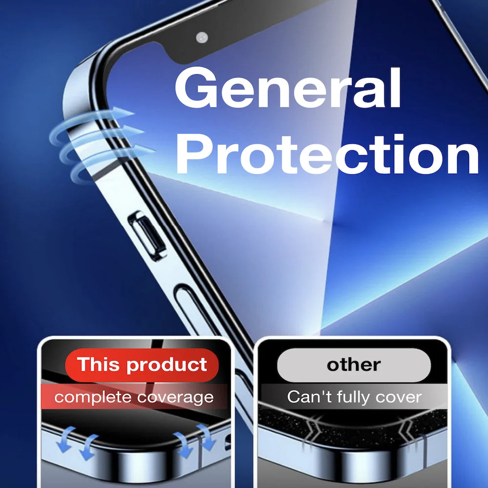 2Pcs For iPhone 16 15 14 13 12 11 XR XS Pro Max Plus Screen Protector Toughened Glass Phone With Install Kit Remove Magicjohn