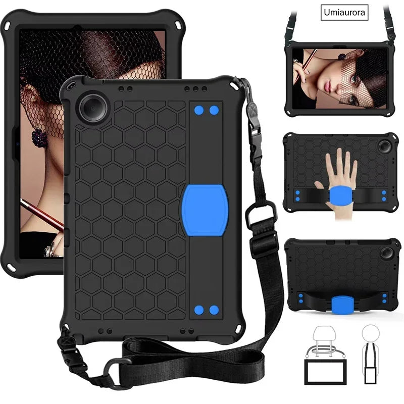 For Samsung Tab S5E S6 Lite 10.4" A7 A8 A9+ A11 Plus SM-X230 SM-X210 X130 T500 T510 Shockproof Stand Strap Tablet Case EVA Funda