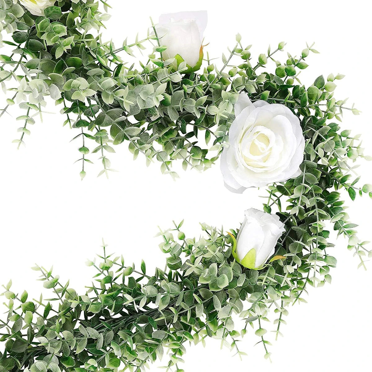 Plastic Eucalyptus Leaf Wedding New Year's Eve Christmas Decoration for Home Garden Living Room Wall Hanging Artificial Plants