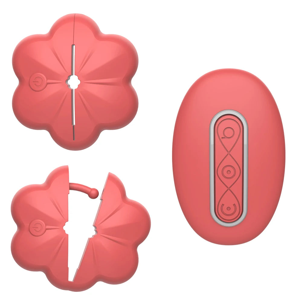 Nipple Clamps Vibrating Massager Remote Control Invisible Wear Sex Toys for Women Breast Pleasure Stimulate Foreplay Teasing Toy
