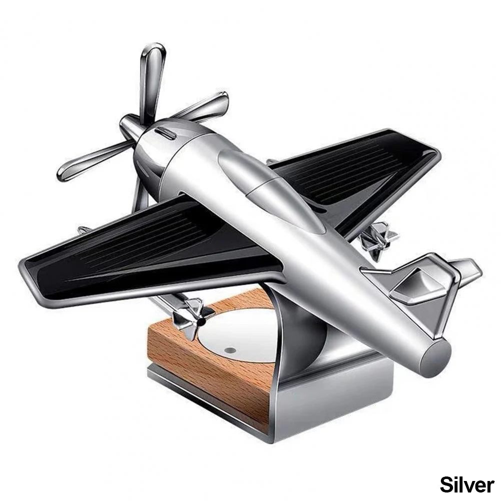 Car Perfume Aromatherapy Car Solar Power Car Air Freshener Airplane Rotating Aromatherapy Oil Diffuser Lasting Fragrance