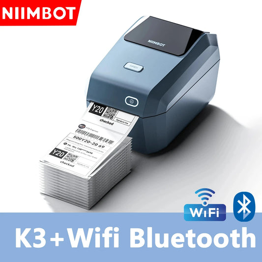 Niimbot 80mm Desktop Label Printer Bluetooth Wireless Wifi USB Thermal Maker Shipping Barcode Niimbot  K3 Machine