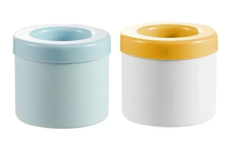 Silicone Cylinder Ice Crate DIY Household Refrigerator Ice Mould Food Grade Silicone Bucket Ice Crate with Lid Summer Drink Tool