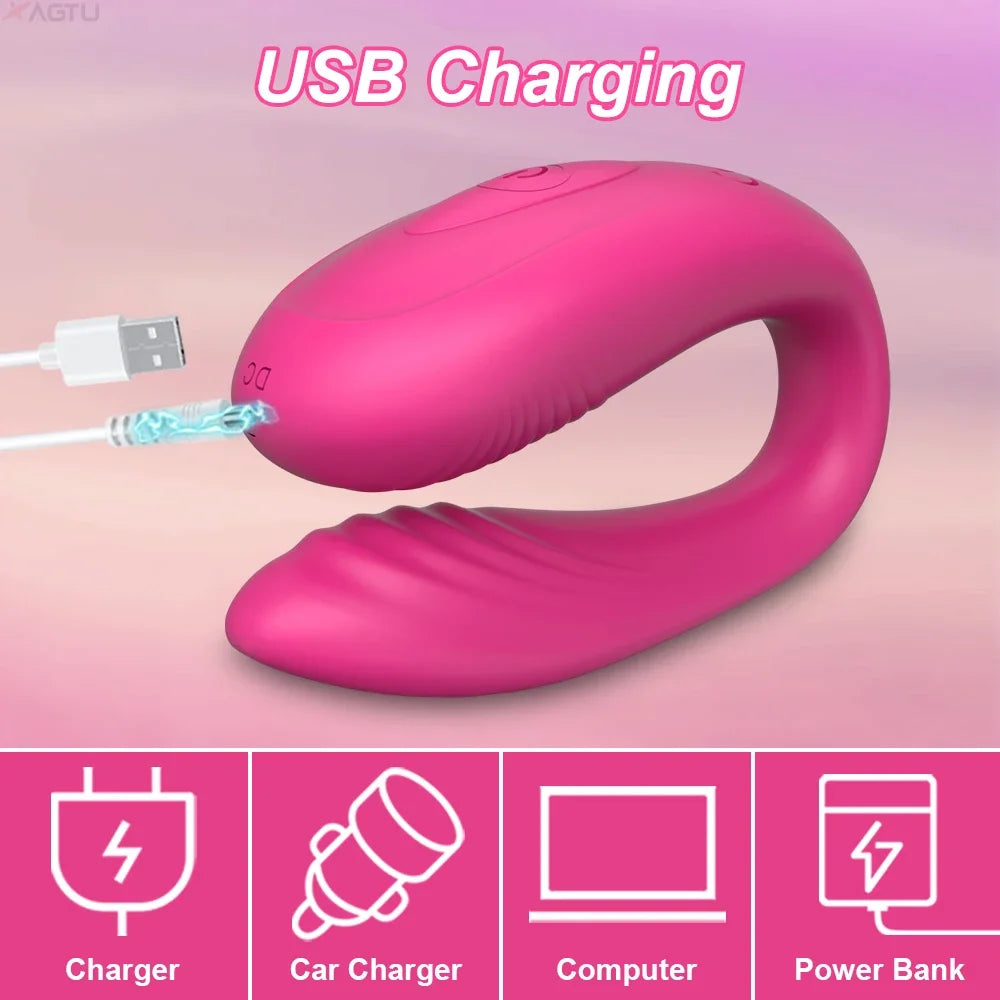 Remote Control Couple Vibrator for Women Clitoris Stimulate Female G-Spot Dual Wearable Vibrating Massage Adult Sex Toys