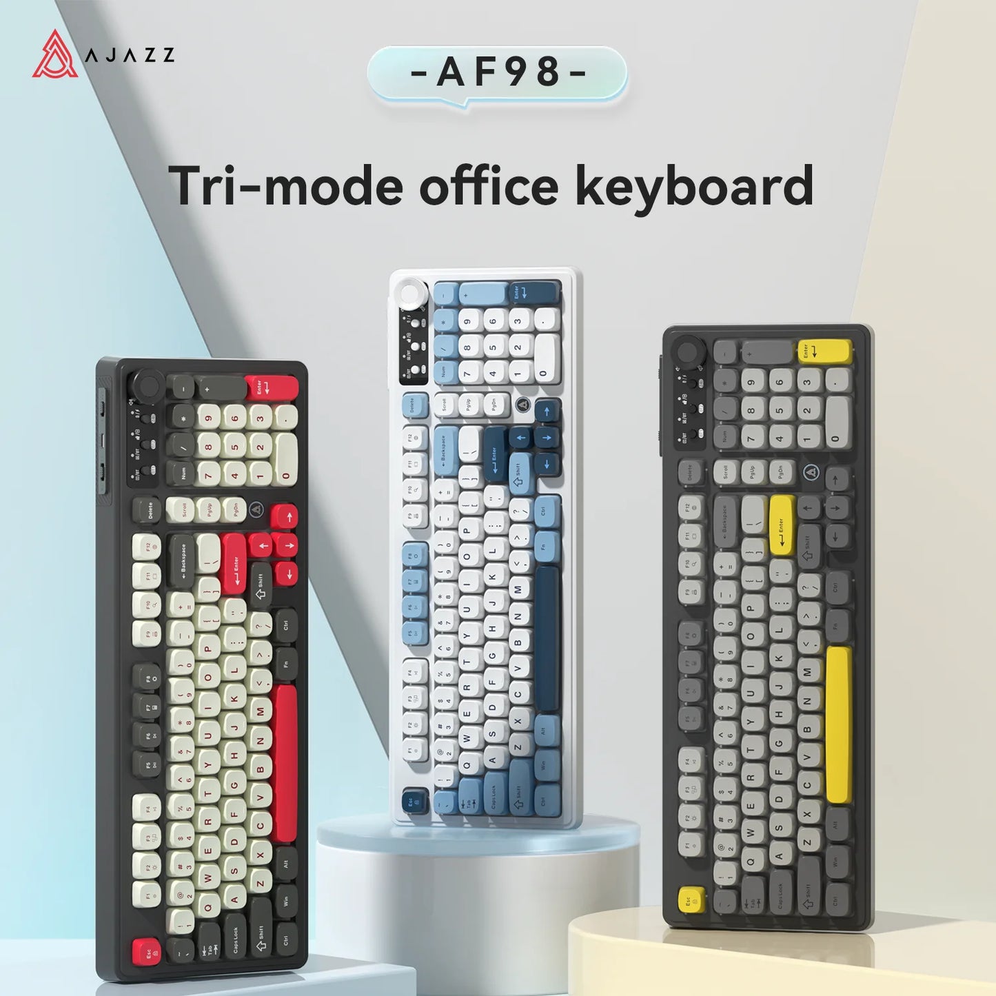 AJAZZ AF98 wireless\wired-film keyboard film keyboard feel 99-key desktop computer external office gaming game home typing