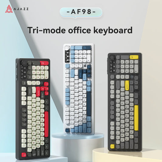AJAZZ AF98 wireless\wired-film keyboard film keyboard feel 99-key desktop computer external office gaming game home typing