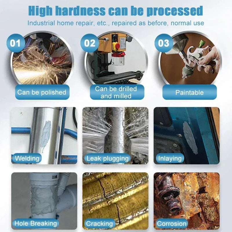 20/75/100g Metal Repair Glue Quick-drying Casting Glue Industrial Repair Agent AB Glue Heat Resistance Cold Weld Adhesive