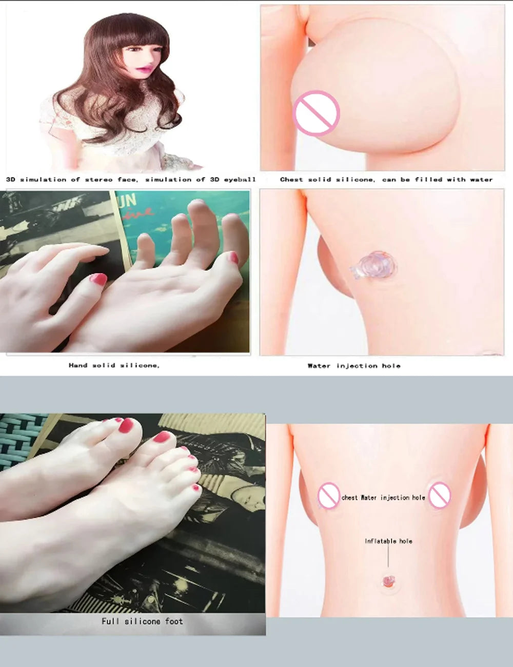 Sex Doll Toy Love TPE for Men Sex Dolls Toys Body Adult Anus Realistic Vagina  Masturbation Silicone Boobs Full Ass Sexy 160CM