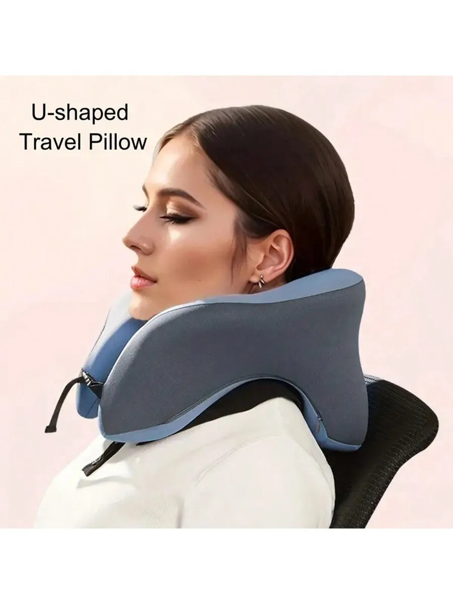1pc Multi-functional U-shaped Pillow, Nap Pillow, Head And Neck Protector, Travel Airplane U-shaped Pillow