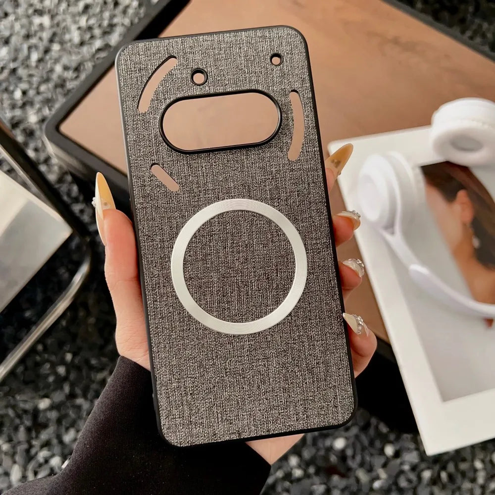 For Nothing Phone 3A Pro Case Luxury PU Magnetic Wireless Charging Protective Back Cover Case For Nothing Phone 3A 2A 3 A Shell